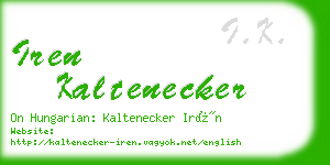 iren kaltenecker business card